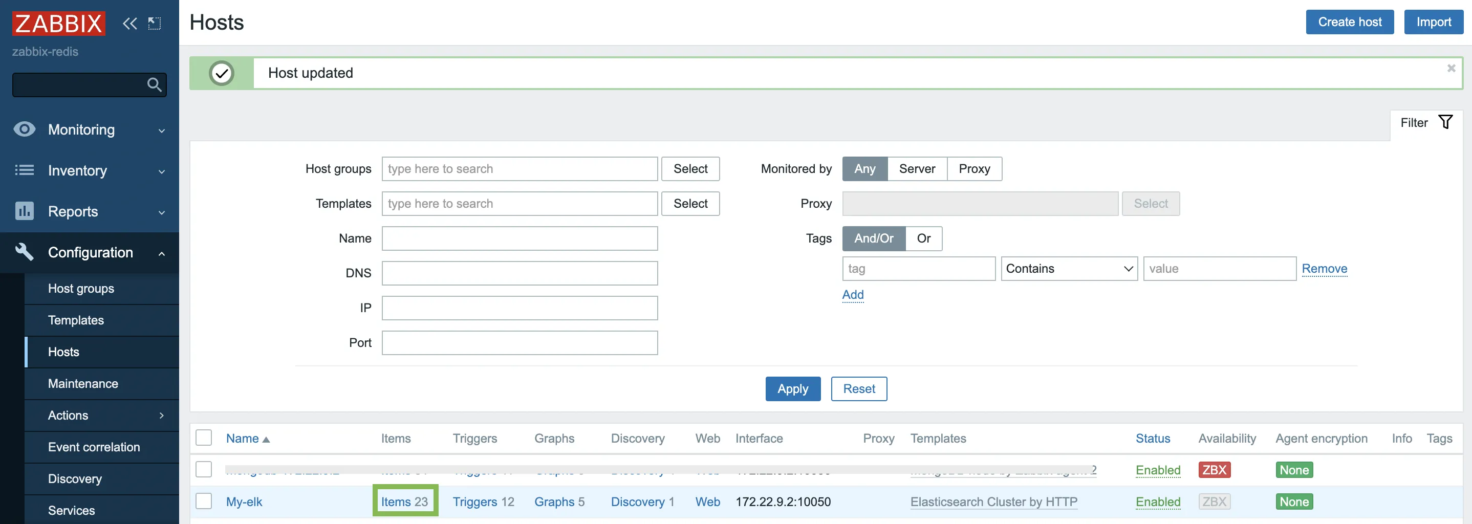 zabbix config items1