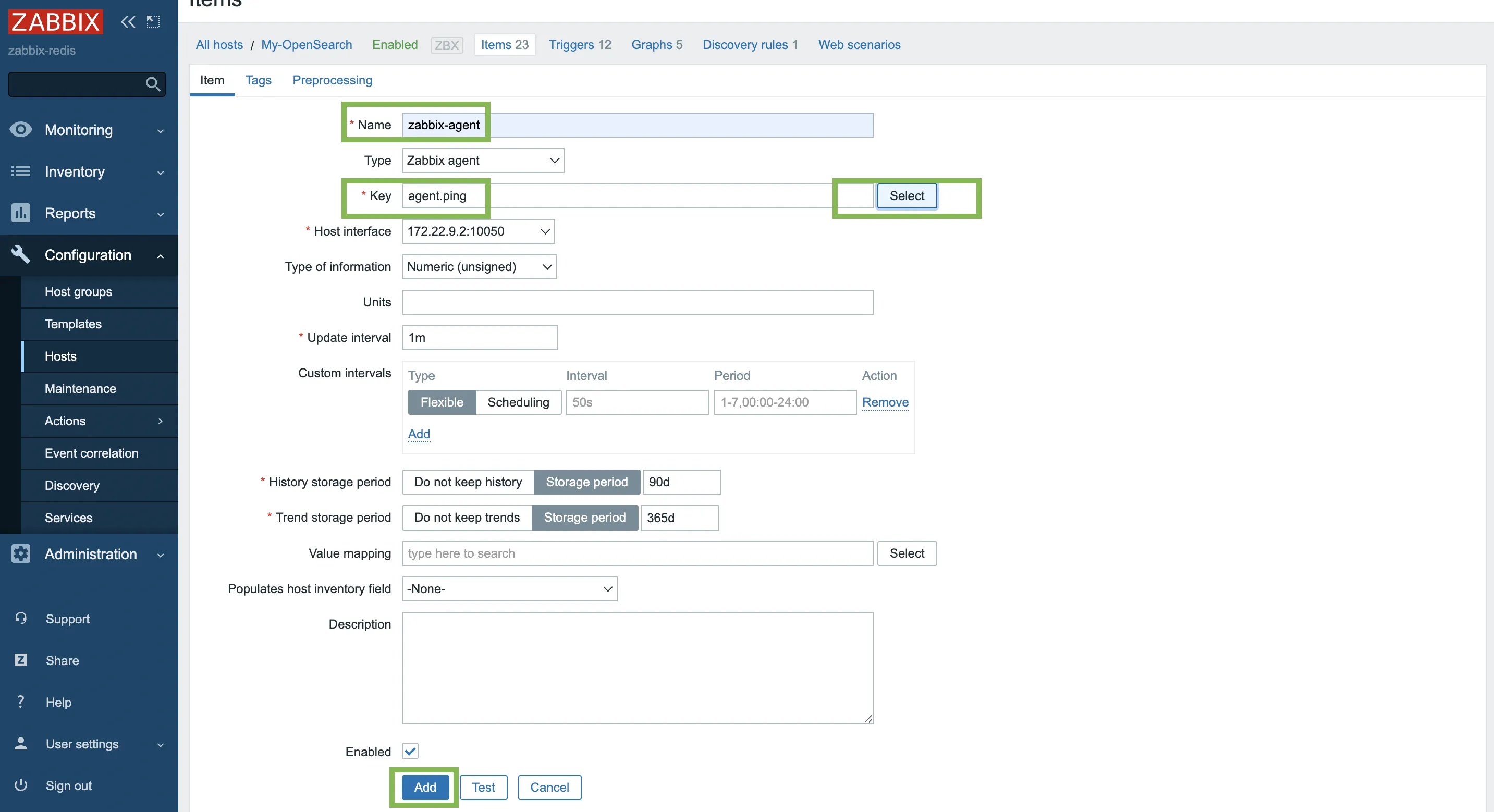 zabbix config items2