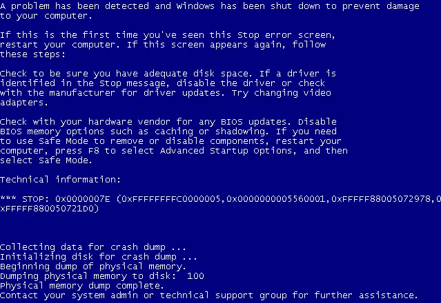 faq trouble bluescreen 1